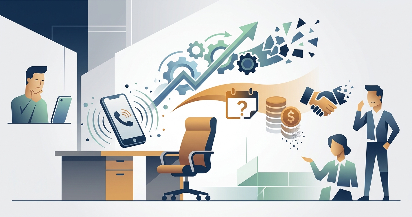 Business phone with missed call notifications and revenue impact
